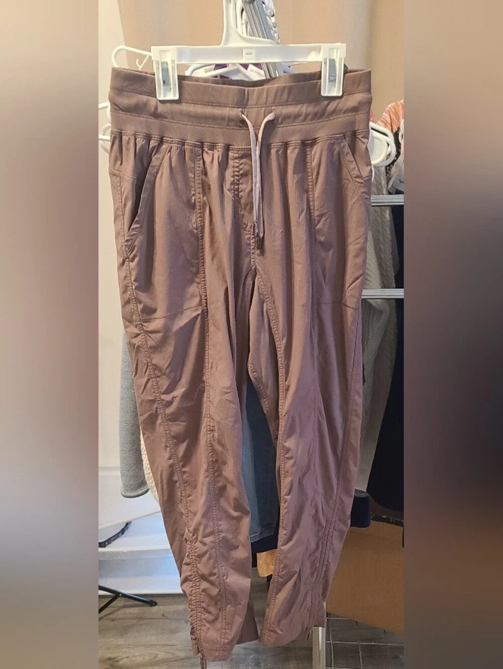 CRZ YOGA Plum Drawcord Yoga Track Pants Athletic 7/8 Length, 4-6 Small - Picture 3 of 16